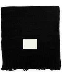 MM6 by Maison Margiela - Knitted Wool Blend Scarf - Lyst