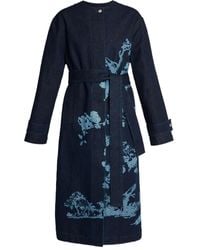 Erdem - フローラル ベルテッドコート - Lyst