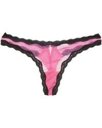 Fleur du Mal - Sheer Tulle Thong - Lyst