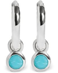 Monica Vinader - Hammered-Effect-Pendant Hoop Earrings - Lyst