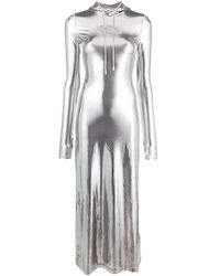 DIESEL - D-mathilde L1 Maxi-jurk Met Metallic-effect - Lyst