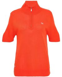 Rally Movement - Half-Zip Short-Sleeve Polo Top - Lyst