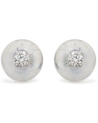 Fernando Jorge - 18Kt Orbit Moonstone Diamond Earrings - Lyst