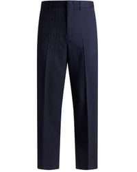 Etro - Jacquard Wool Trousers - Lyst