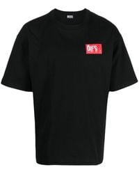 DIESEL - T-nlabel T-shirt Met Logo-applicatie - Lyst