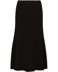 Bottega Veneta - Ribbed-knit Midi Skirt - Lyst