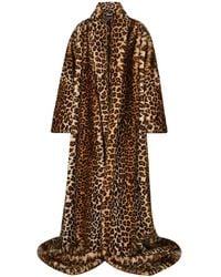 Dolce & Gabbana - Kim Dolce&Gabbana Leopard-Print Faux-Fur Coat - Lyst