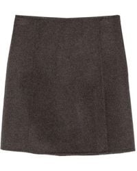 P.A.R.O.S.H. - Falda corta de lana - Lyst