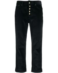 Dondup - Pantalon Court En Velours Côtelé À Coupe Droite - Lyst