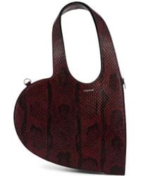 Coperni - Bolso De Hombro De Piel Con Efecto De Piel De Serpiente Y Forma De Corazón - Lyst