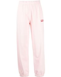 KENZO - Logo-embroidered Cotton Track Pants - Lyst