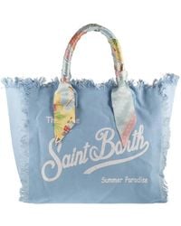MC2 Saint Barth - Frayed Scarf-Wrapped Tote Bag - Lyst