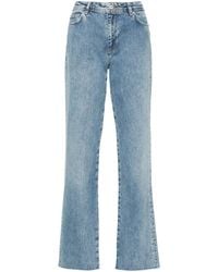 Chiara Ferragni - Gerade Jeans Mit Logo-Stickerei - Lyst