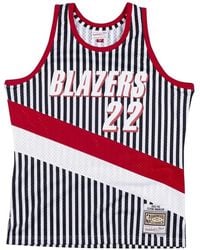 Mitchell & Ness - X Nba Clyde Drexler Striped Swingman Vest - Lyst