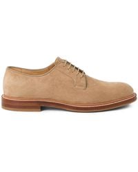 Brunello Cucinelli - Derby-Schuhe Aus Wildleder - Lyst