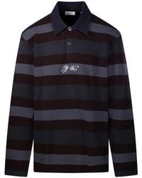 Off-White c/o Virgil Abloh - Striped Logo-Embroidered Sweater - Lyst