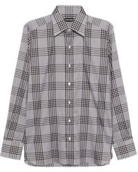 Tom Ford - Plaid Cotton Shirt - Lyst