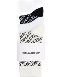 Karl Lagerfeld - ロゴ 靴下 3足組 - Lyst