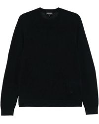 Emporio Armani - Textured Round-Neck Sweater - Lyst