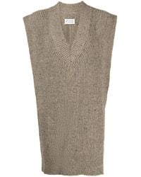 Maison Margiela - Intarsia-Knit V-Neck Vest - Lyst