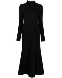 Macgraw - Vestido Midi Acampanado Con Cuello Alto - Lyst