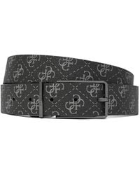 Guess - Monogram-Print Belt And Keyring Set - Lyst