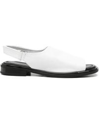 SERGIO MORETTI FIRENZE - Sandales En Cuir À Attache Scratch - Lyst