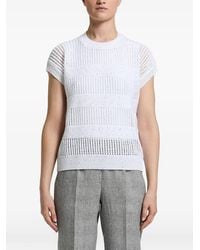 Peserico - Sequin-Embellished Open-Knit Sweater - Lyst