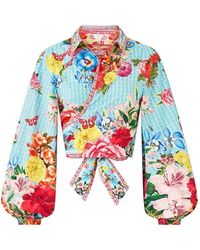 CAMILLA - Cropped Wrap Shirt - Lyst