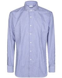 Xacus - Striped Cotton Shirt - Lyst