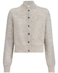 Brunello Cucinelli - Cardigan Mousseux En Mohair Double Maille - Lyst