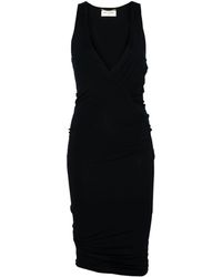 Saint Laurent - V-Necked Sleelvess Dress - Lyst