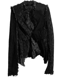 Gucci - Leopard-Print Ruffled Blouse - Lyst