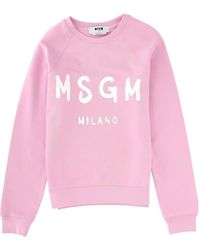 MSGM - Sweater Met Logoprint - Lyst