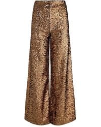 Alice + Olivia - Athena Sequinned Palazzo Pants - Lyst