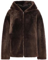 Yves Salomon - Hooded Shearling Jacket - Lyst