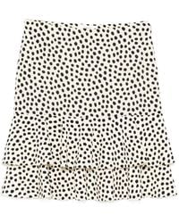 Chloé - Mini-Rok Met Stippen En Ruches - Lyst