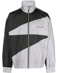 KENZO - Two-Tone Logo-Print Lightweight Jacket - Lyst