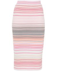 Missoni - Stripe-Pattern Midi Pencil Skirt - Lyst