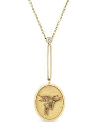 Retrouvai - Diamond Pig-Pendant Necklace - Lyst
