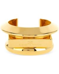 Elisabetta Franchi - Logo-Detail Cuff Bracelet - Lyst