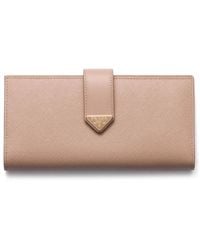 Prada - Large Leather Wallet - Lyst