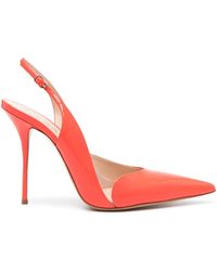 Casadei - Patent-Leather Slingback Pumps - Lyst