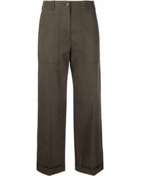 Moncler - Straight-leg Cropped Chino Trousers - Lyst