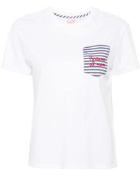 Mc2 Saint Barth - Emilie Slogan-embroidered T-shirt - Lyst