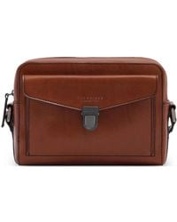The Bridge - Leather Push-Lock Laptop Bag - Lyst