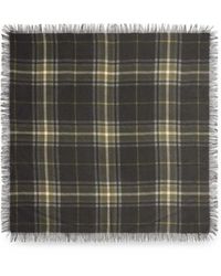 Bompard - Tartan-Print Fringed Scarf - Lyst