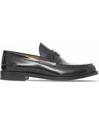 Burberry - Leather Tb Monogram Loafers - Lyst