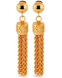 Moschino - Chain Tassel Clip Earrings - Lyst