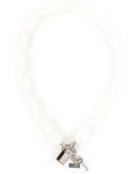 MM6 by Maison Martin Margiela - Padlock Chain-link Necklace - Lyst